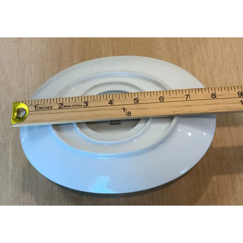 Noritake Fremont Gravy Boat Attached Underplate Platinum Trim China 6127
